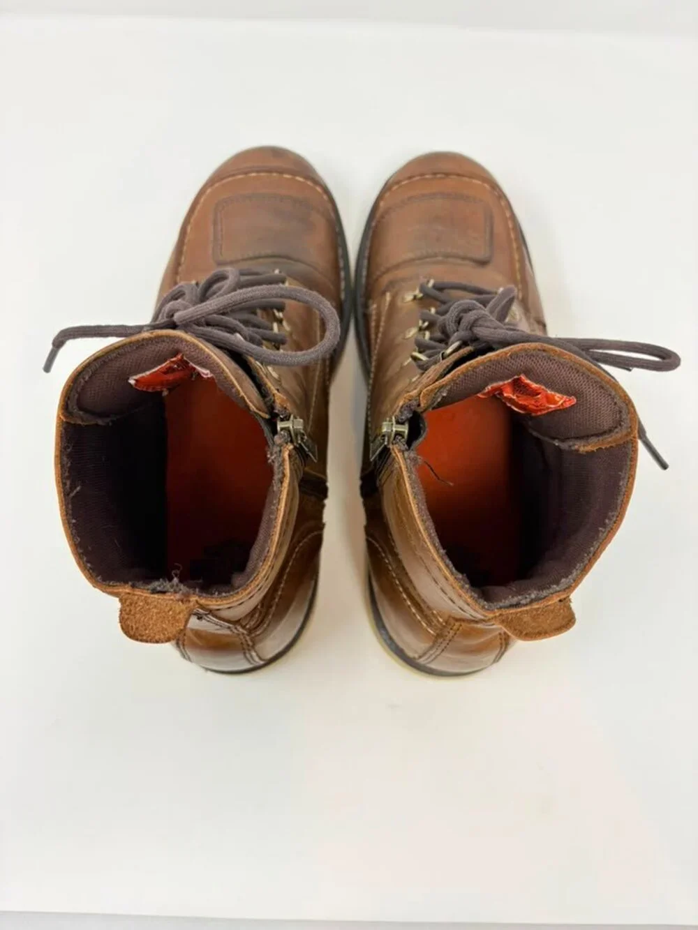 Harley-Davidson Brown Leather Motorcycle Boots D93470 Men’s 10